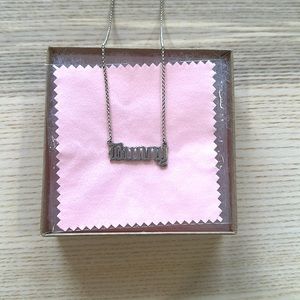 Souvenir Jewelry “bunny” nameplate necklace